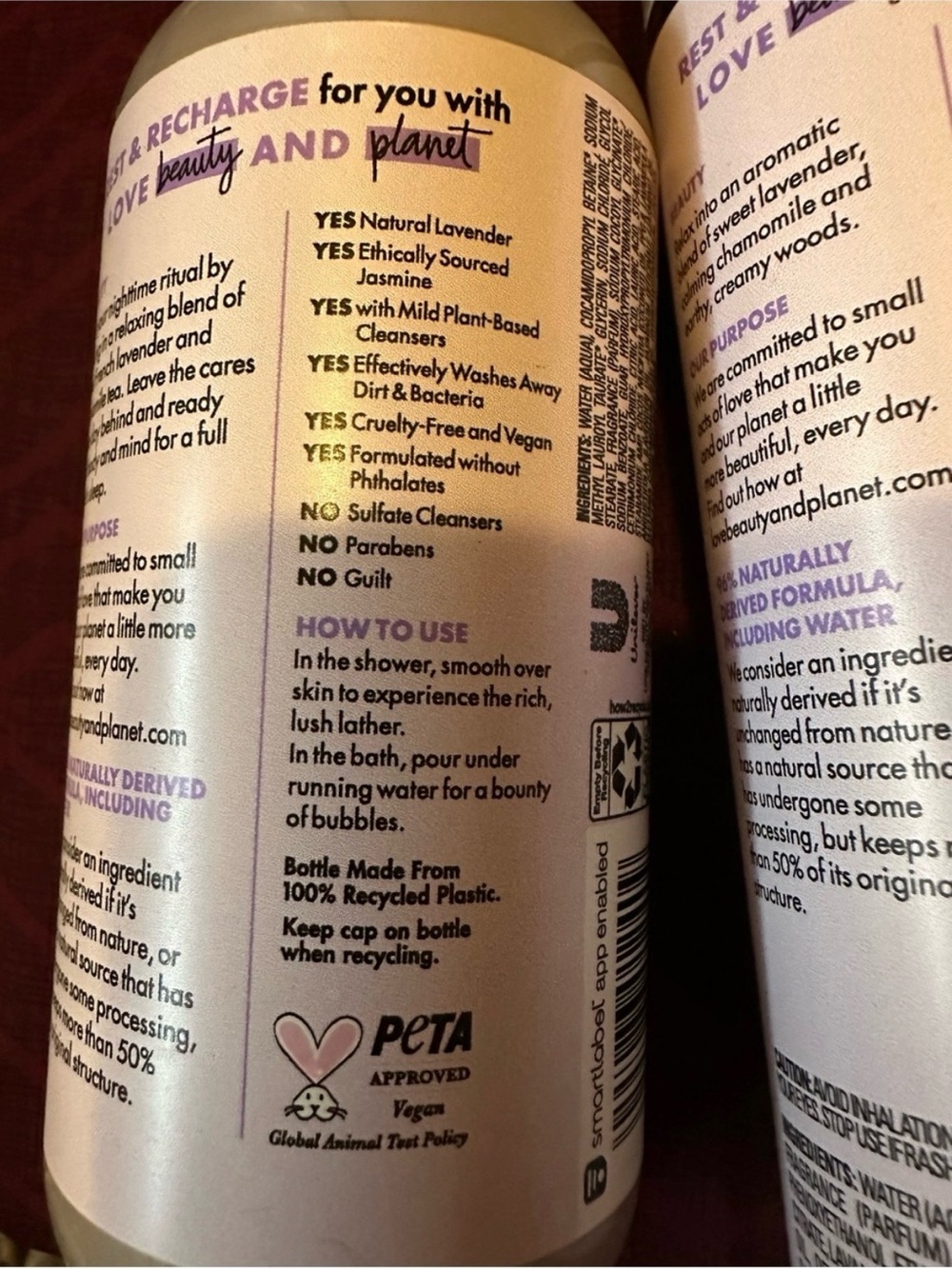 Lavender & Chamomile Tea Vegan Shower & Bath Gel + Body Mist in Warm Vanilla - Picture 3 of 5
